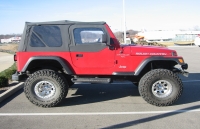 Lift kit installed on Wrangler
